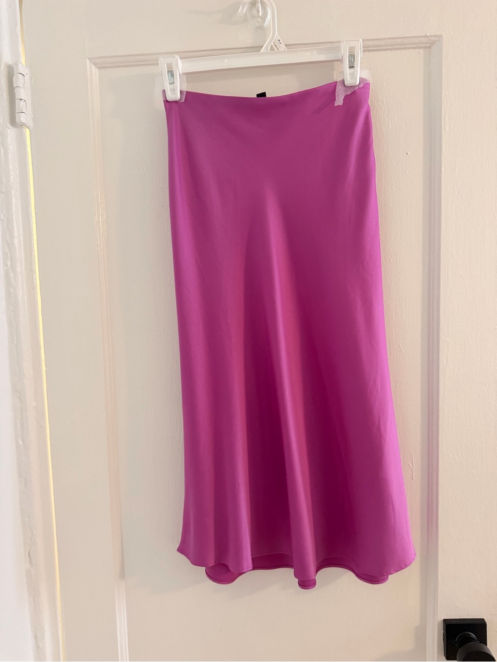 Express Bright Magenta A-Line Midi Skirt